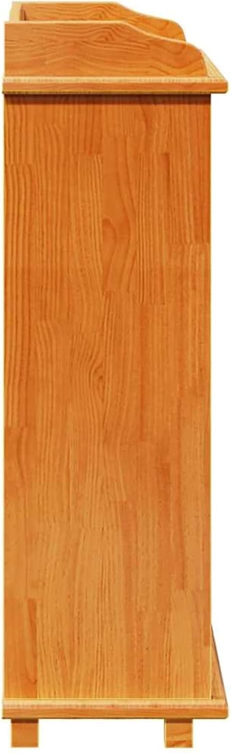 20 Bottle Rustic Wood Wine Rack Cabinet with Top Shelf Storage Stand Kitchen Bar