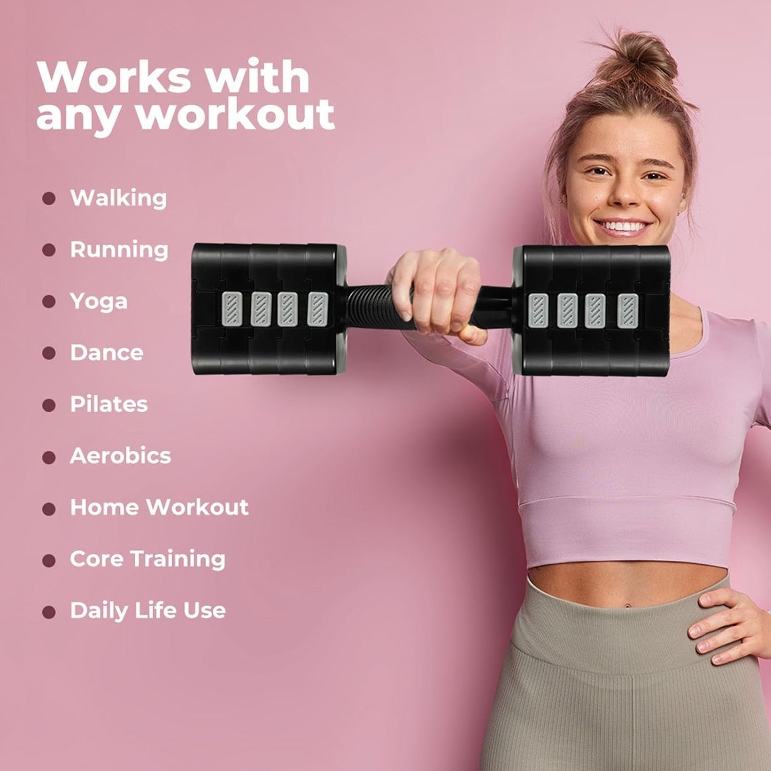 Adjustable Dumbbells Set 2.8–10kg Quick Change Non Slip Home Weights