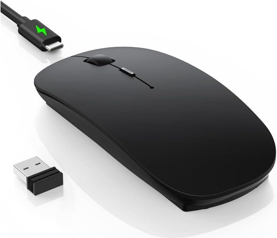 Slim Bluetooth Wireless Mouse Rechargeable 4800 DPI USB-C Silent