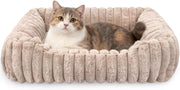 Rectangular Dog Cat Bed Washable Plush Sleeping Mat Non Slip 60cm