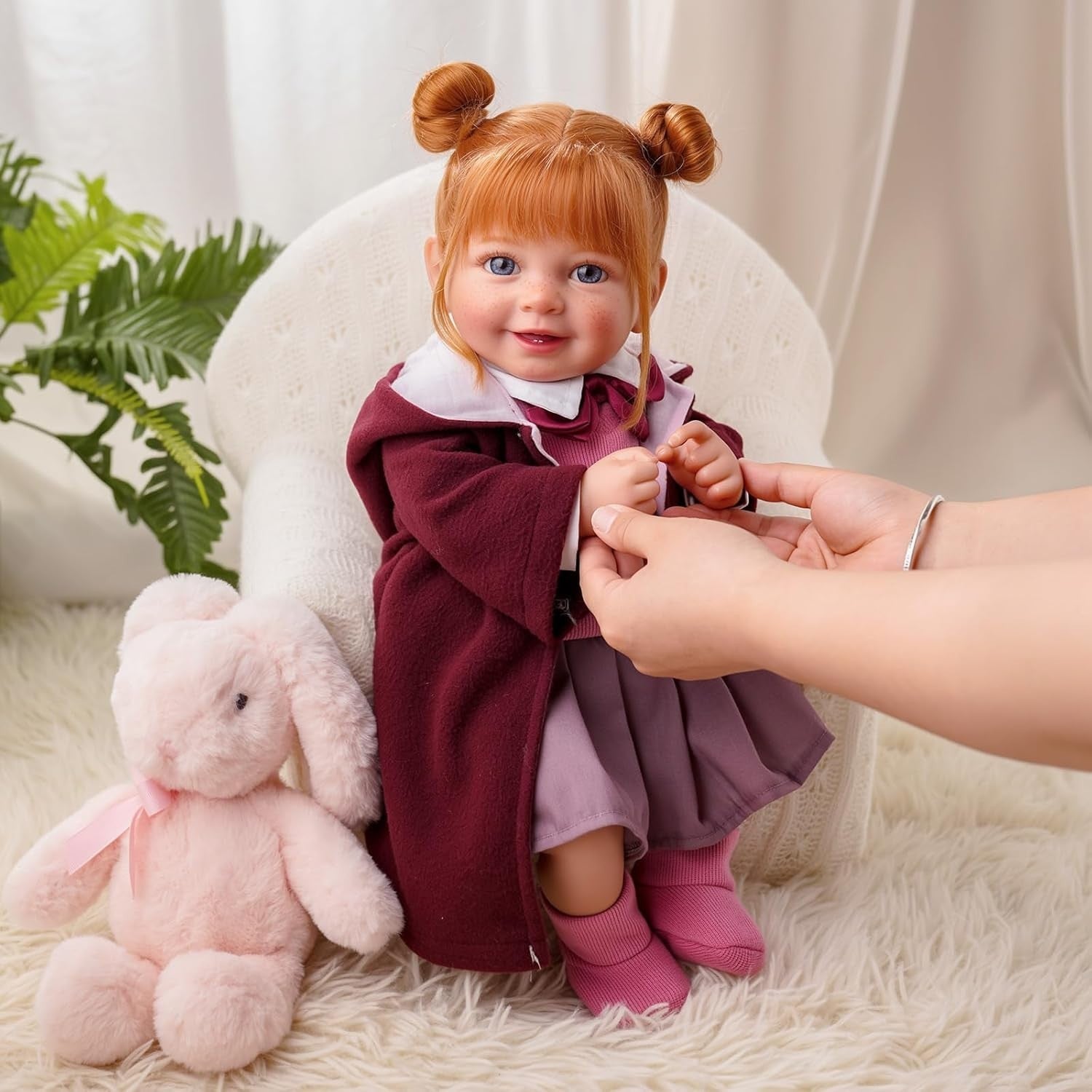 20” Reborn Baby Doll Soft Cloth Body Girl Clothes Accessories