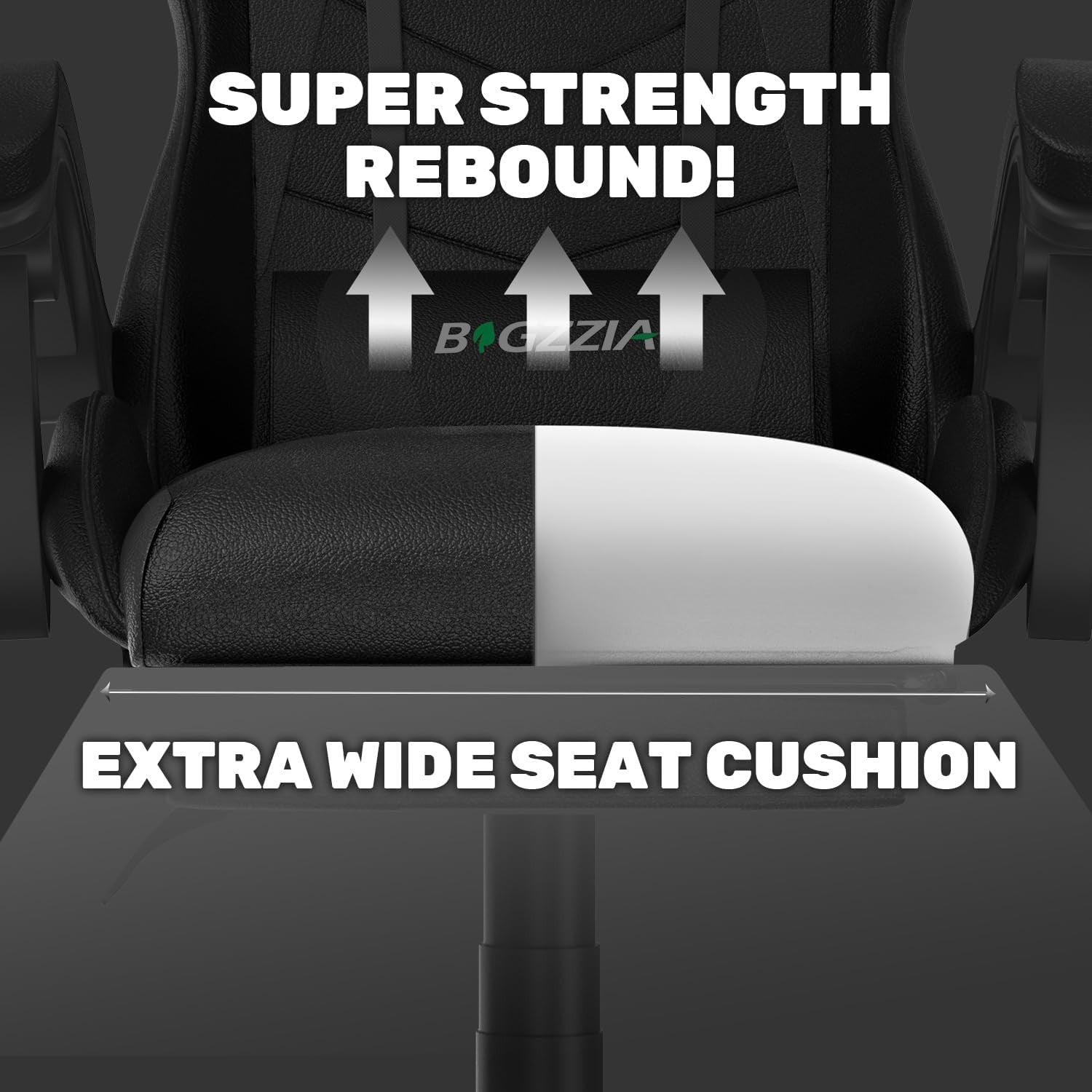 Ergonomic Gaming Chair Recliner w/ Footrest Lumbar Support Black