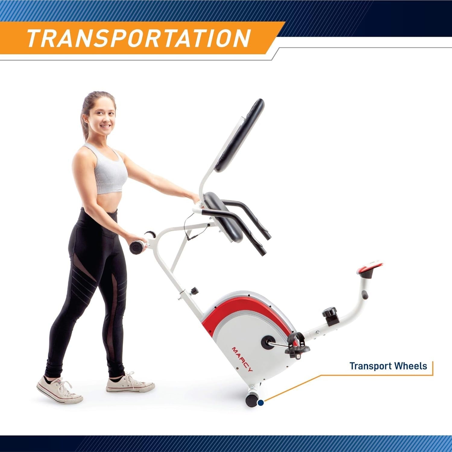 Recumbent Exercise Bike Magnetic 8 Level LCD Pulse Adjustable Seat Home Fitness