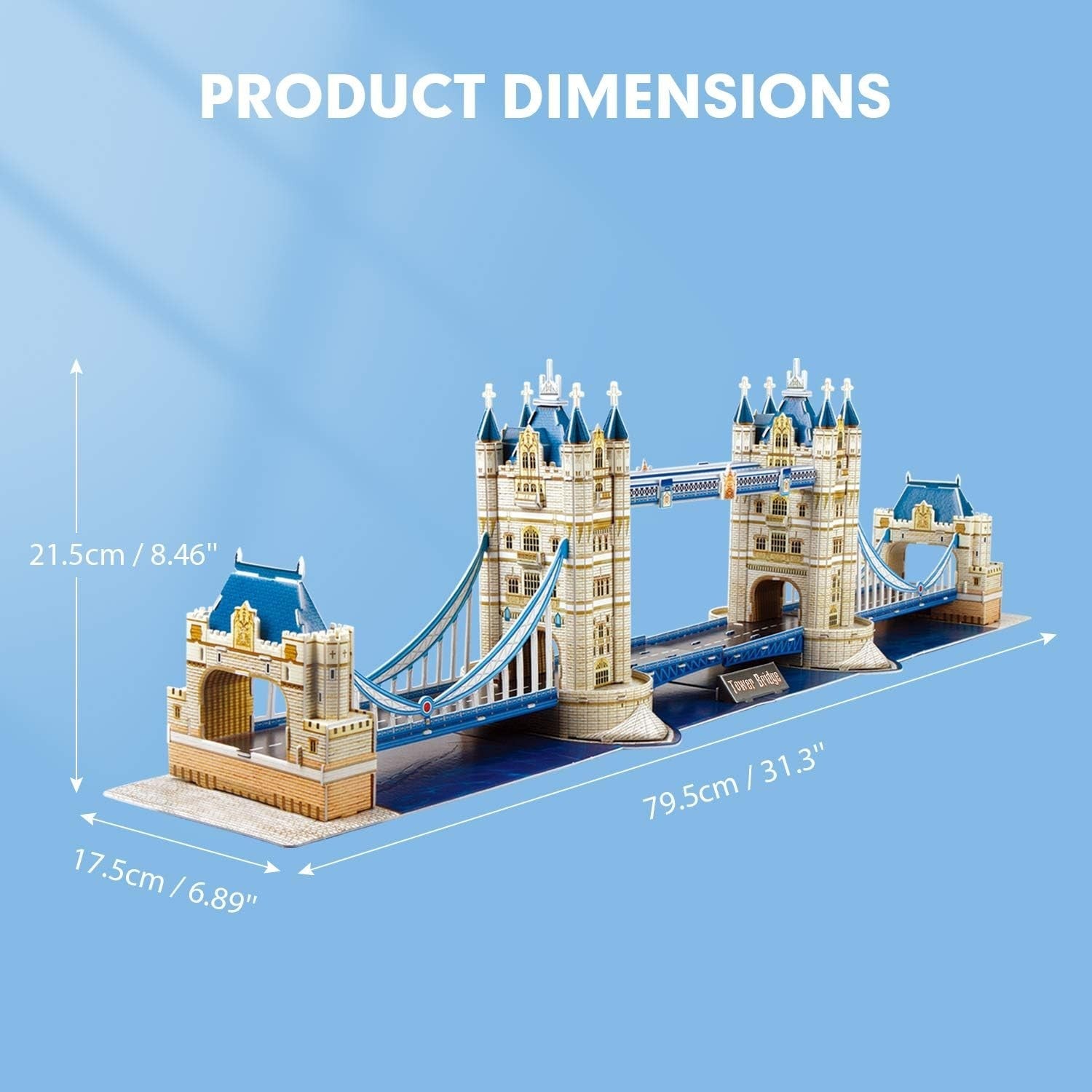 3D Tower Bridge London Puzzle 120 Piece Architectural Model Gift Set