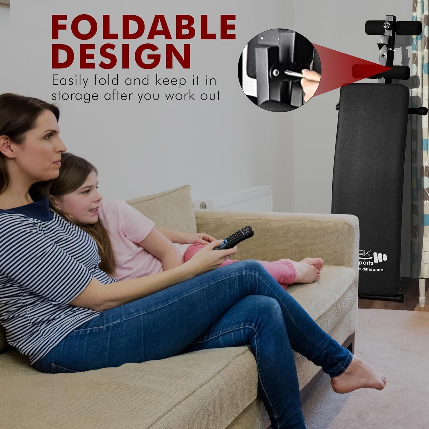 Adjustable Sit Up Bench Foldable Abs Workout 150kg Home Gym