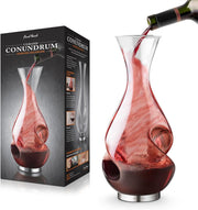 750ml Conundrum Wine Decanter Borosilicate Glass 2-Phase Aerator Gift Set