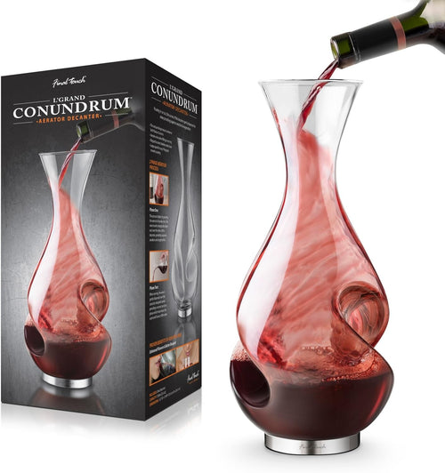 750ml Conundrum Wine Decanter Borosilicate Glass 2-Phase Aerator Gift Set