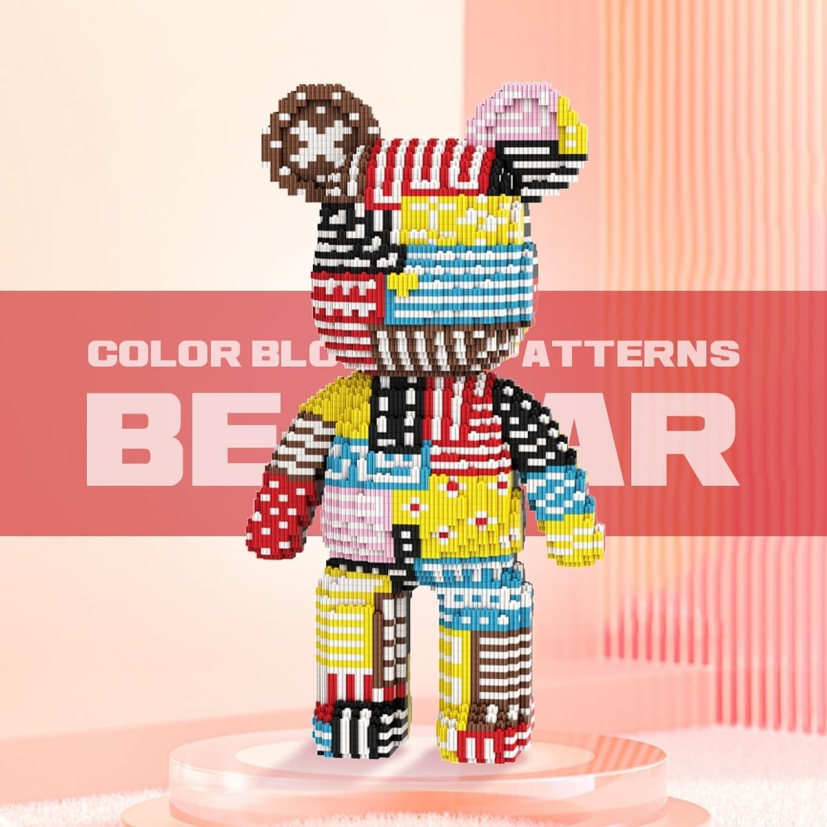 Bear Brick Micro Blocks 5350pcs DIY Art Toy Gift Home Display 30cm