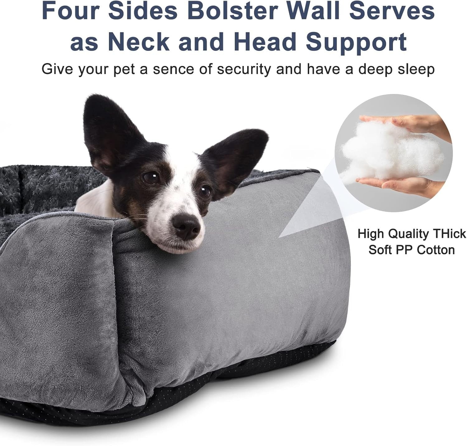 XXL Calming Dog Bed 106x80x23cm Washable Plush Non Slip