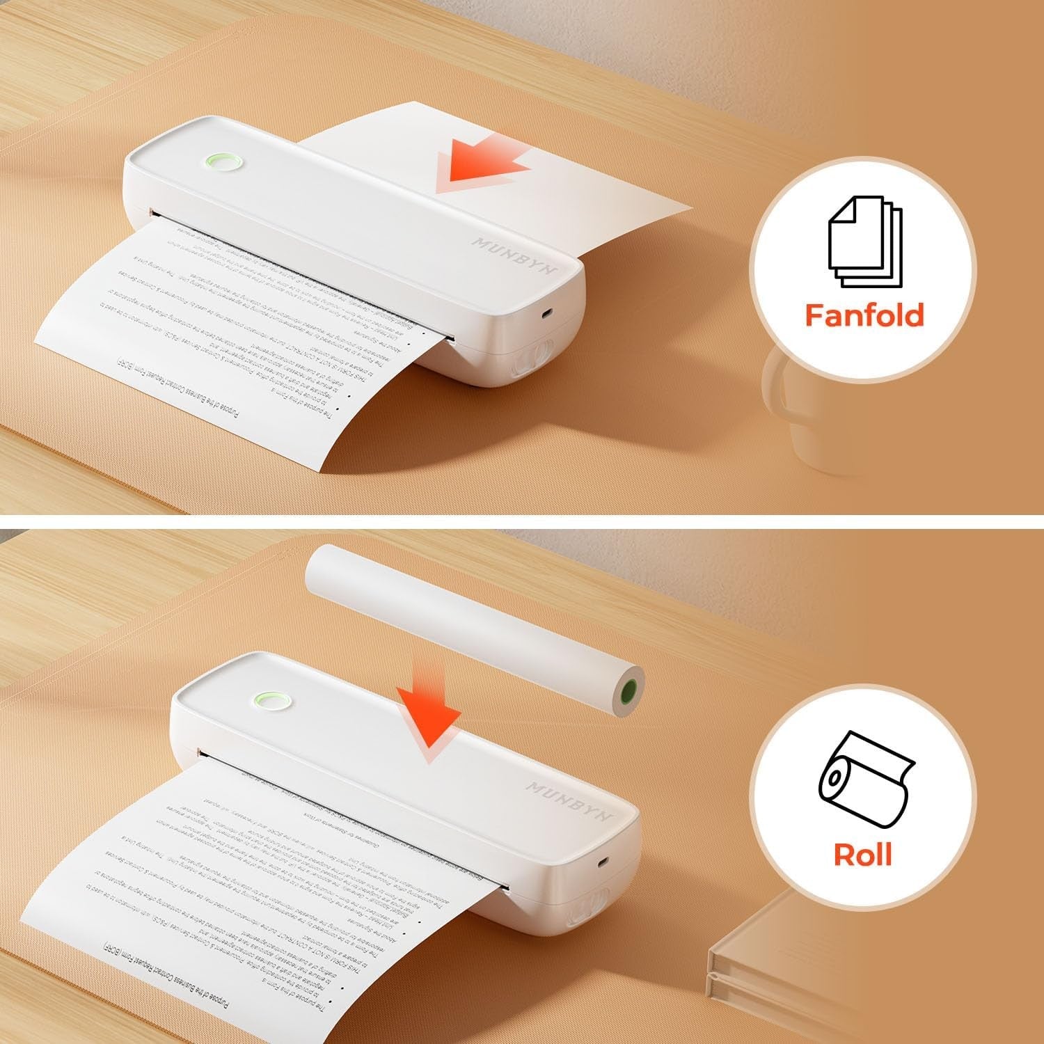 Portable A4 Thermal Bluetooth Printer Inkless USB-C for Mobile & Laptop