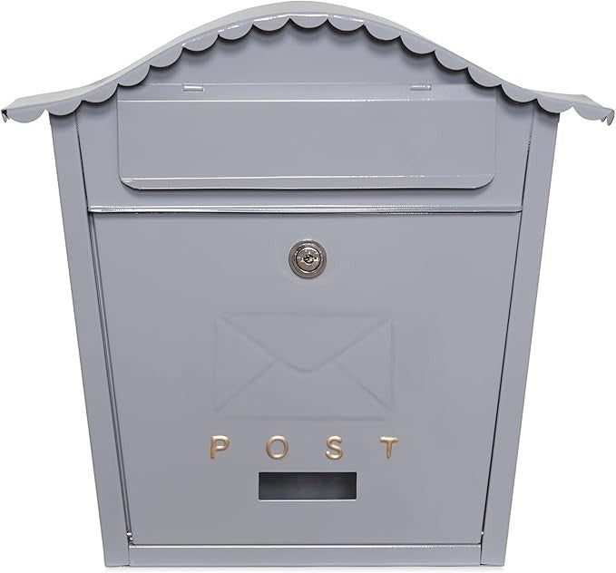 Lockable Cast Iron Wall Mounted Mailbox – Weatherproof, Stylish, Secure Post Box
