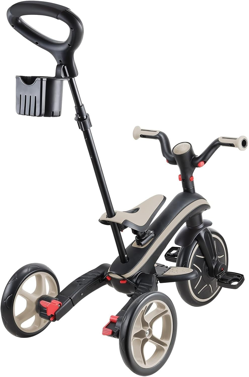 4 in 1 Foldable Trike Balance Bike Kids Ride On Canopy Taupe 1-5Y