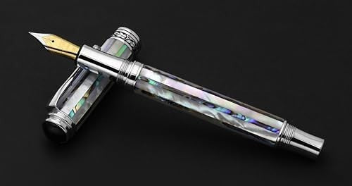 Limited Edition Medium Fountain Pen Black Mother of Pearl Abalone