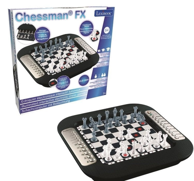 Electronic Chess Game with LEDs | 64 Difficulty Levels | Touch Keyboard | Family