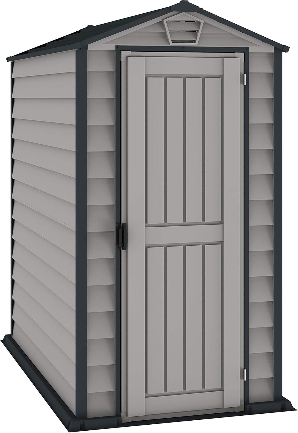4x6FT Plastic Garden Shed with Floor Lockable Outdoor Weatherproof Storage
