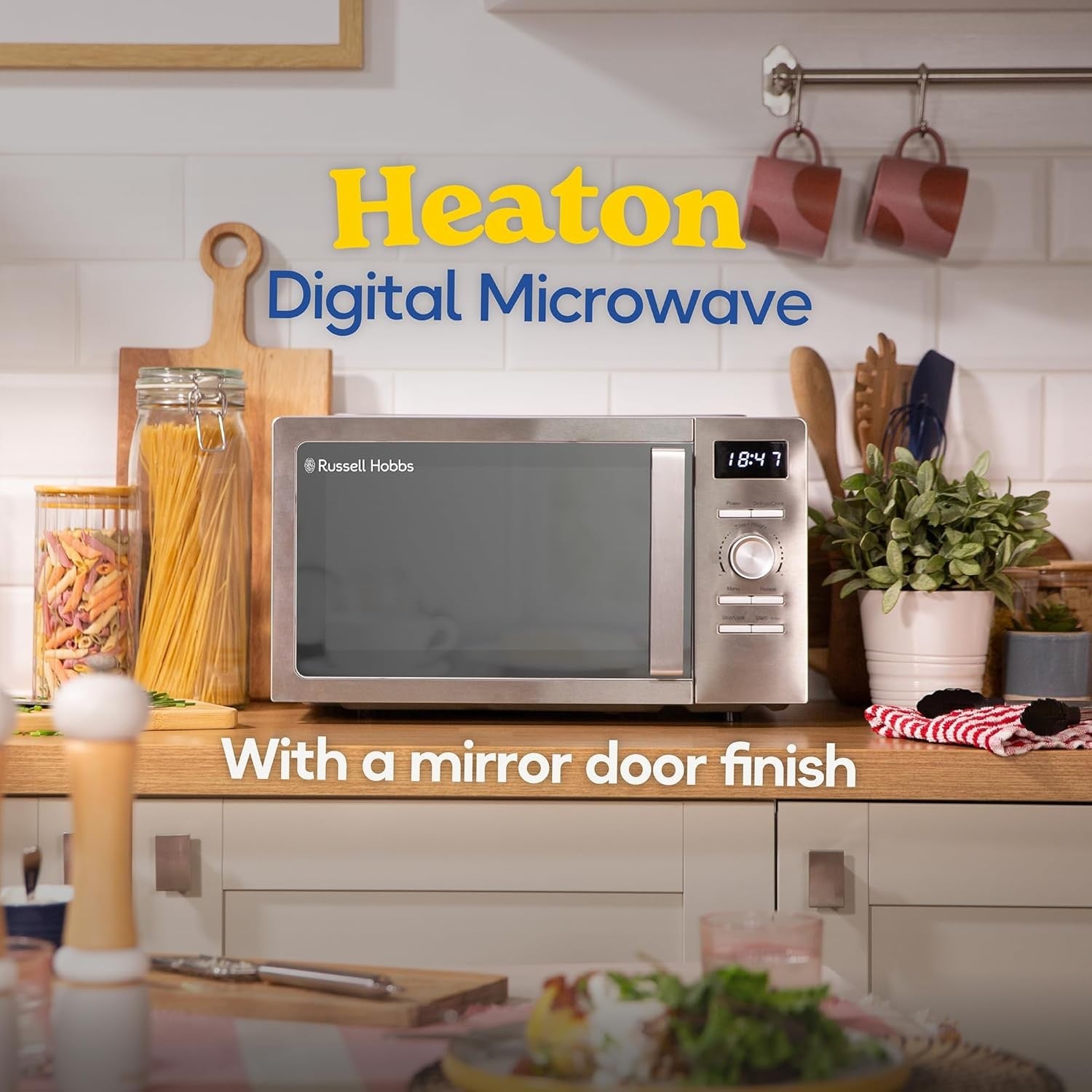 20L 800W Stainless Steel Digital Microwave 8 Auto Cook Defrost