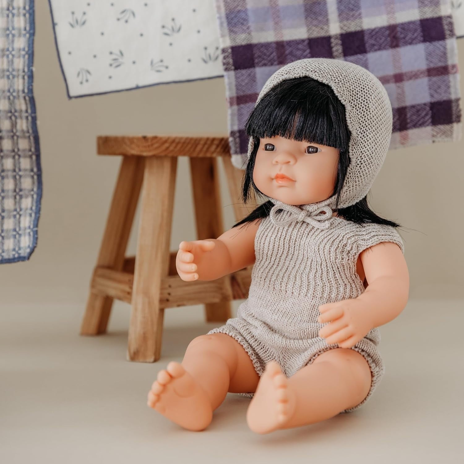38cm Anatomically Correct Baby Doll Asian Girl Soft Vinyl Scented