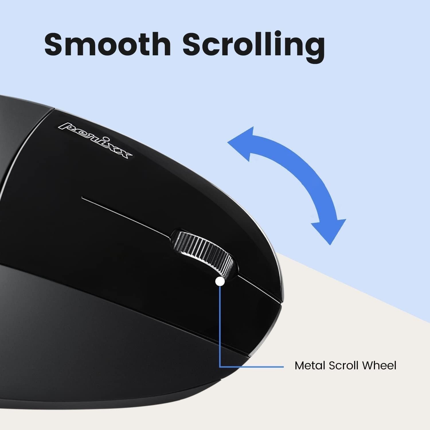 Bluetooth Vertical Ergonomic Mouse 3 Device Wireless 46.6° Grip