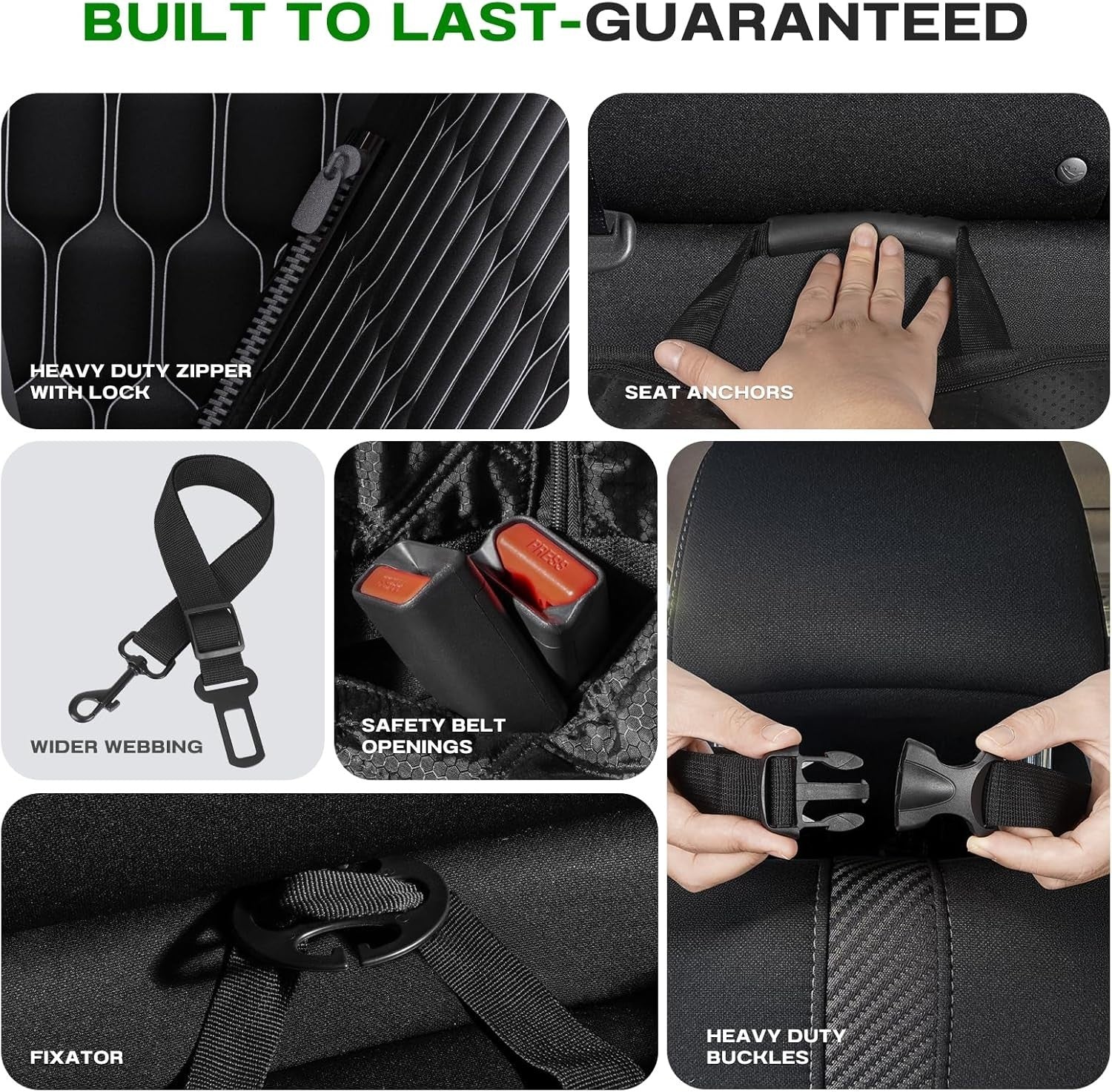 Waterproof Dog Car Seat Cover Hammock Mesh Window Non Slip 147x135cm