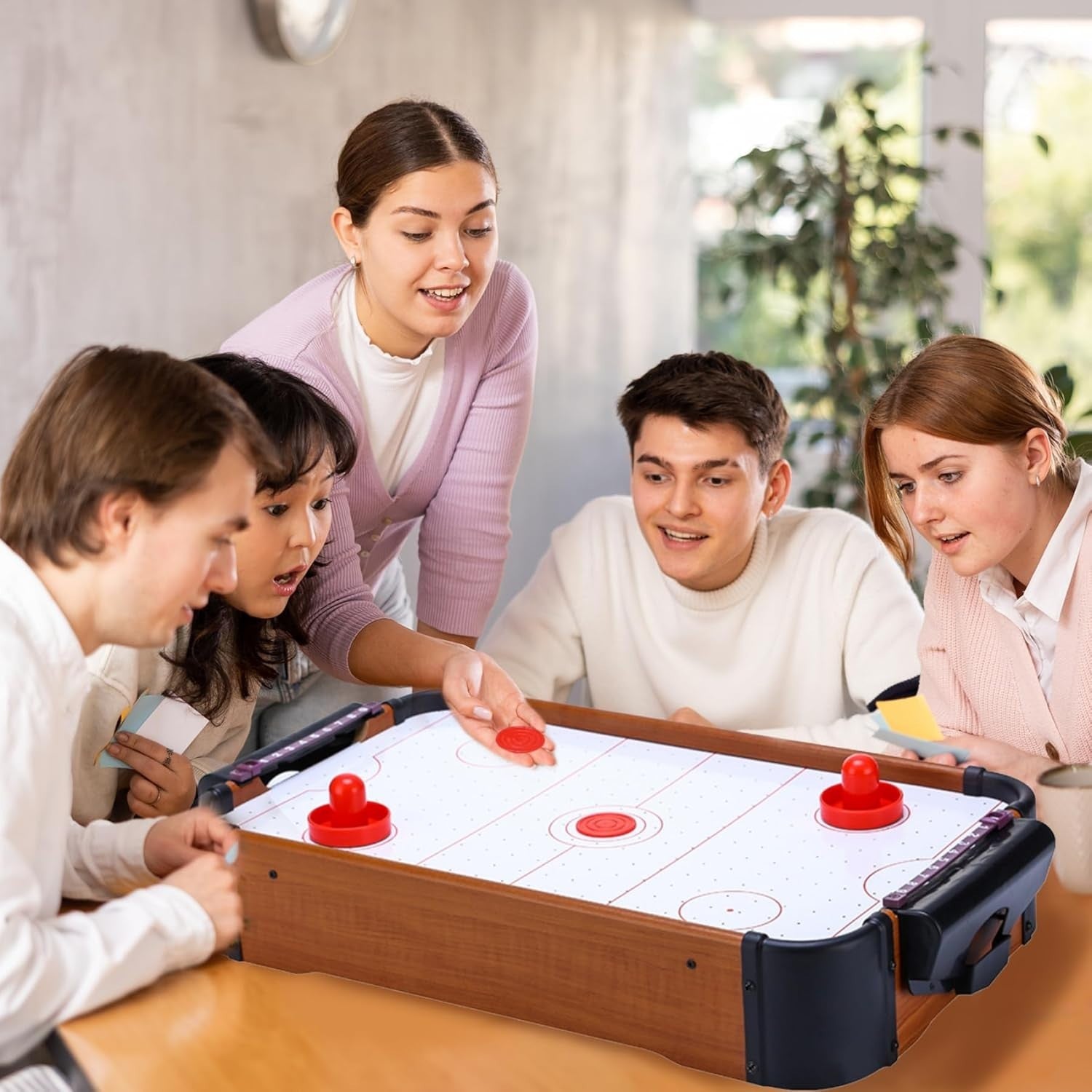 20in Tabletop Air Hockey Game Kids Mini Powerful Fan Family Fun