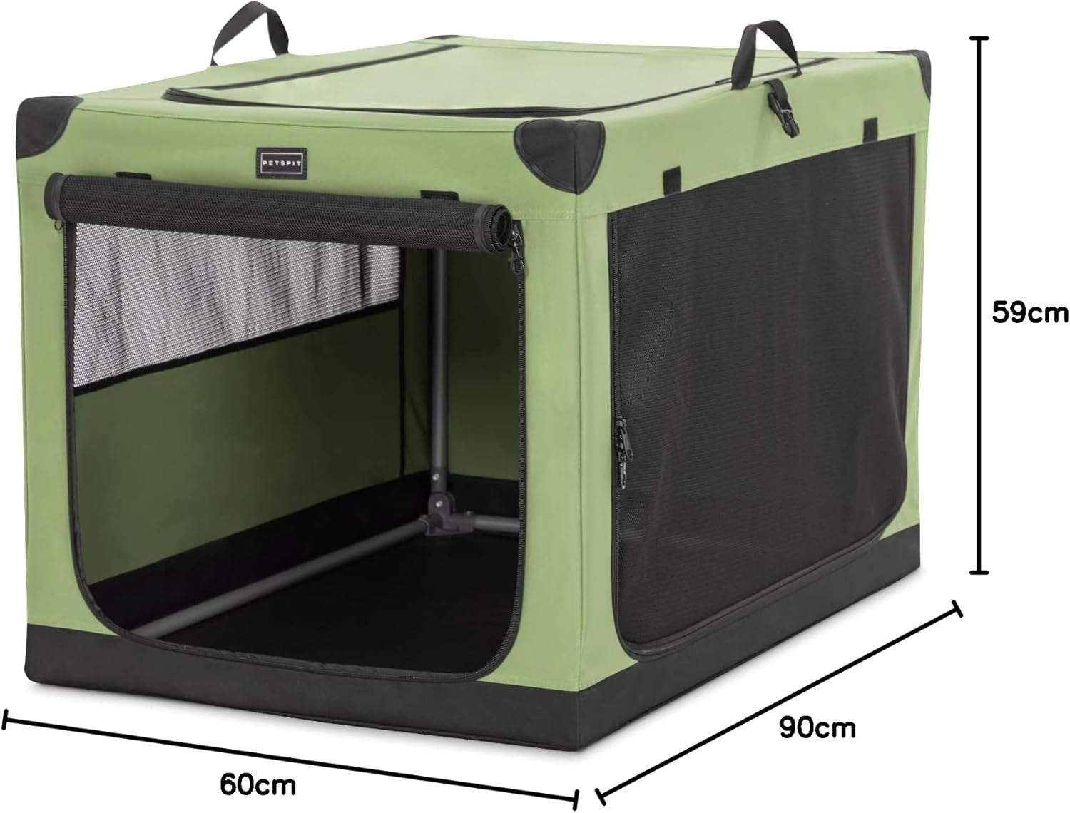 Collapsible Soft Dog Crate Portable Kennel Travel Cage for Medium Large Dogs