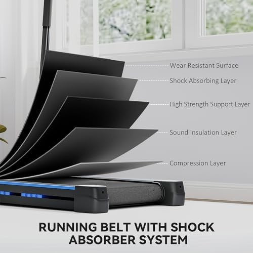 Folding Treadmill Walking Pad 1-6km/h Home Office Compact Gym