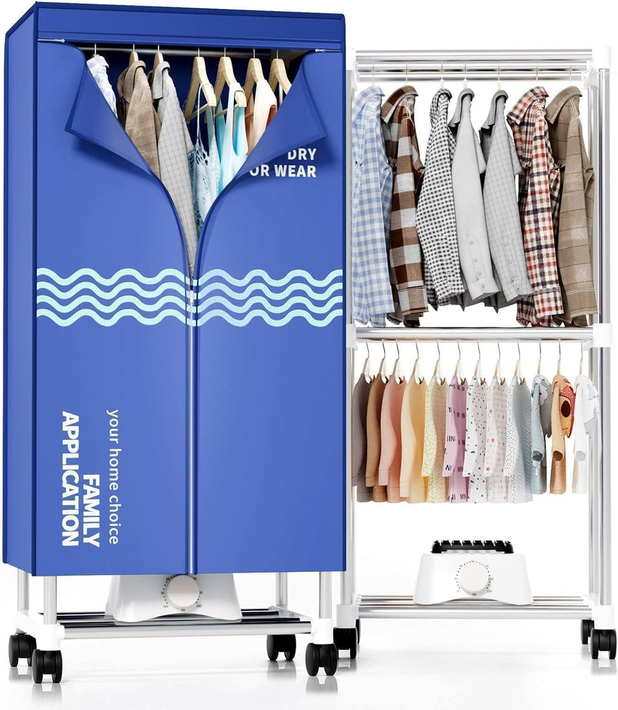 Portable Clothes Dryer Cabinet Electric Wardrobe 15kg with Timer