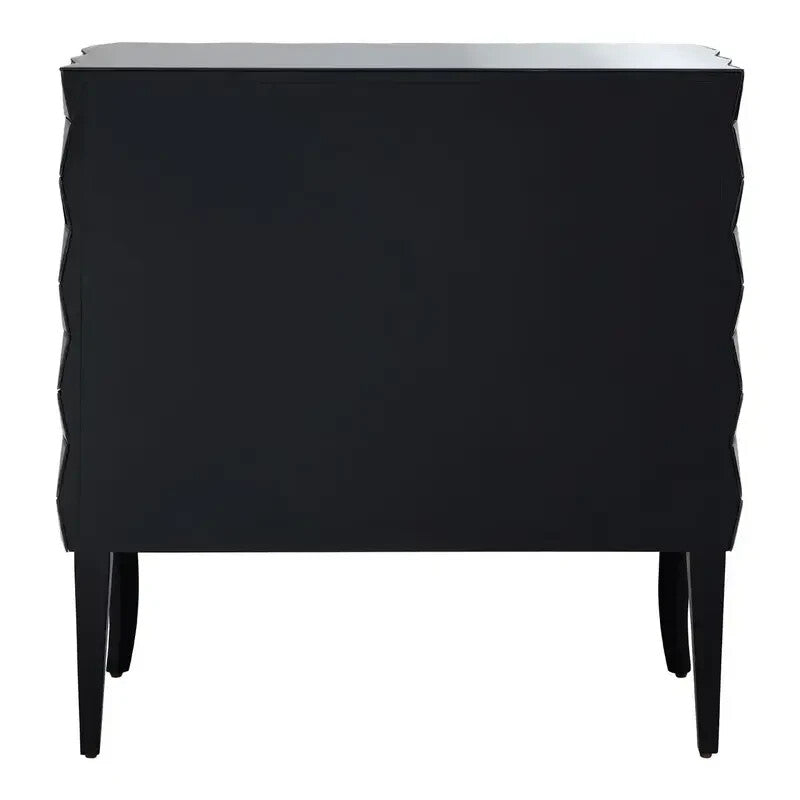 Silver Mirrored Cabinet Modern Geometric Storage Unit with 3D Design