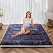 Japanese Futon Mattress Thick Floor Bed Topper Plush Sleeping Pad Double Size