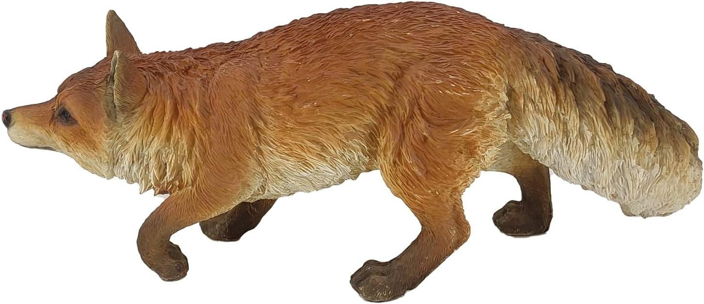 Realistic Fox Garden Ornament Sitting | Weatherproof Resin Woodland Animal Decor