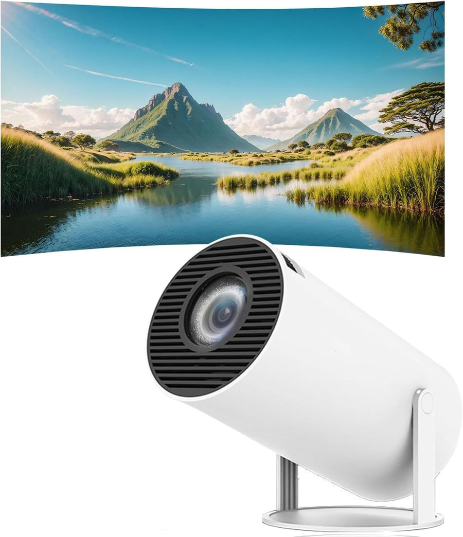 4K Mini Projector 1080P WiFi 6 Bluetooth 180° Portable Home Theater