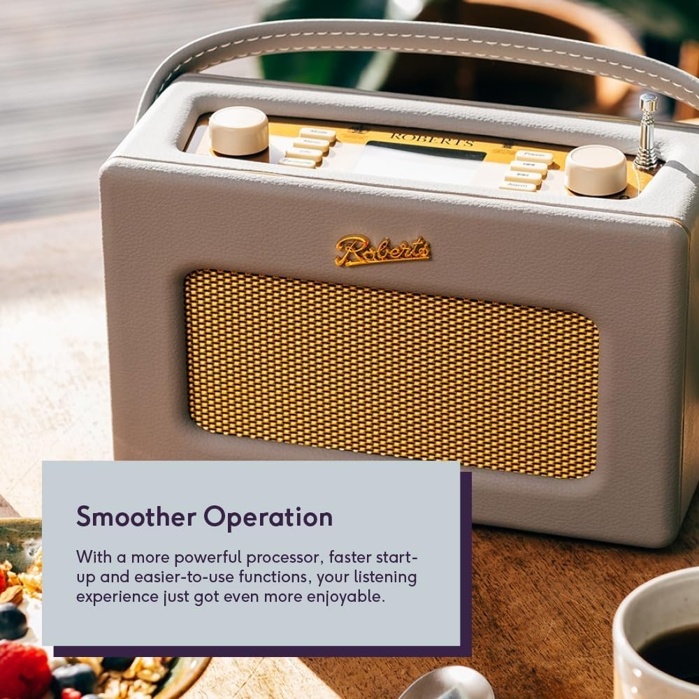 Portable FM/DAB/DAB+ Internet Radio with Bluetooth & Wi-Fi Charcoal grey