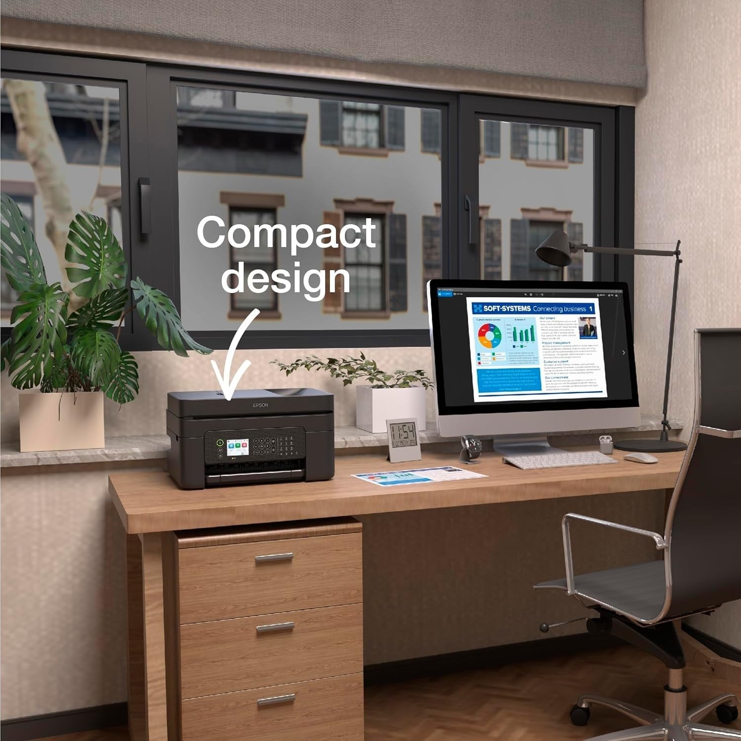 Wireless Colour Inkjet Printer A4 WiFi Auto-Duplex Compact Fast ADF Home Office