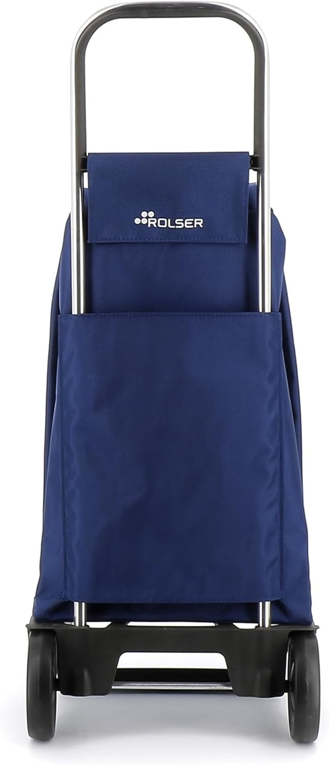 Lightweight 2 Wheel Shopping Trolley Backpack Style Grocery Cart Blue