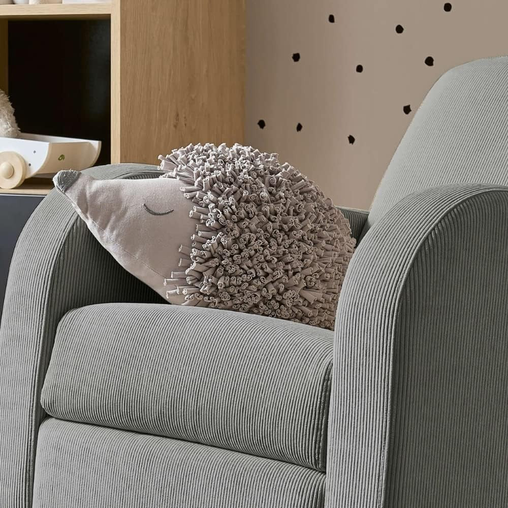 Dark Grey Rocking Chair for Nursery | Soft Foam Seat & Armrest Comfort