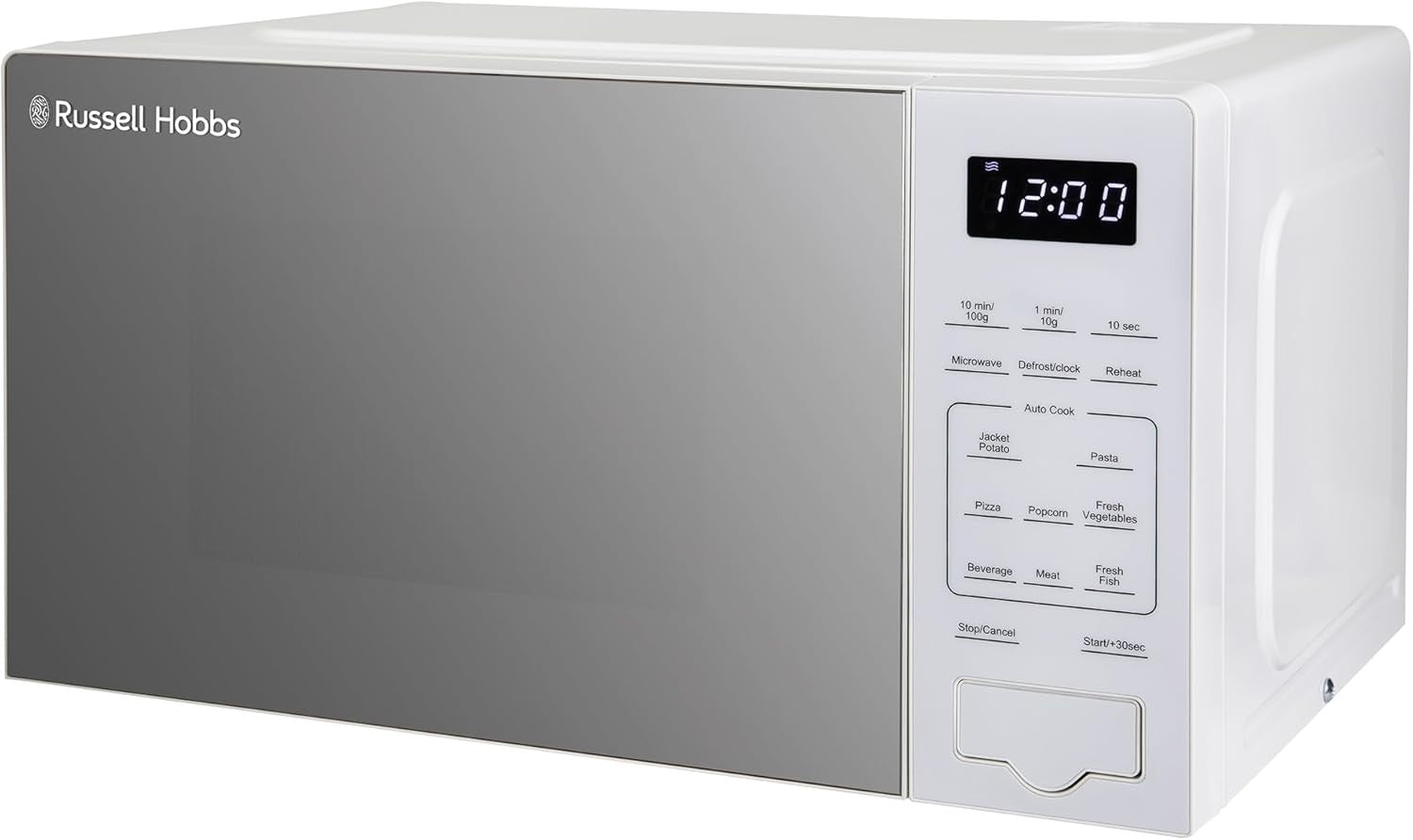 20L Digital Microwave 800W Touch Control 10 Power Levels White