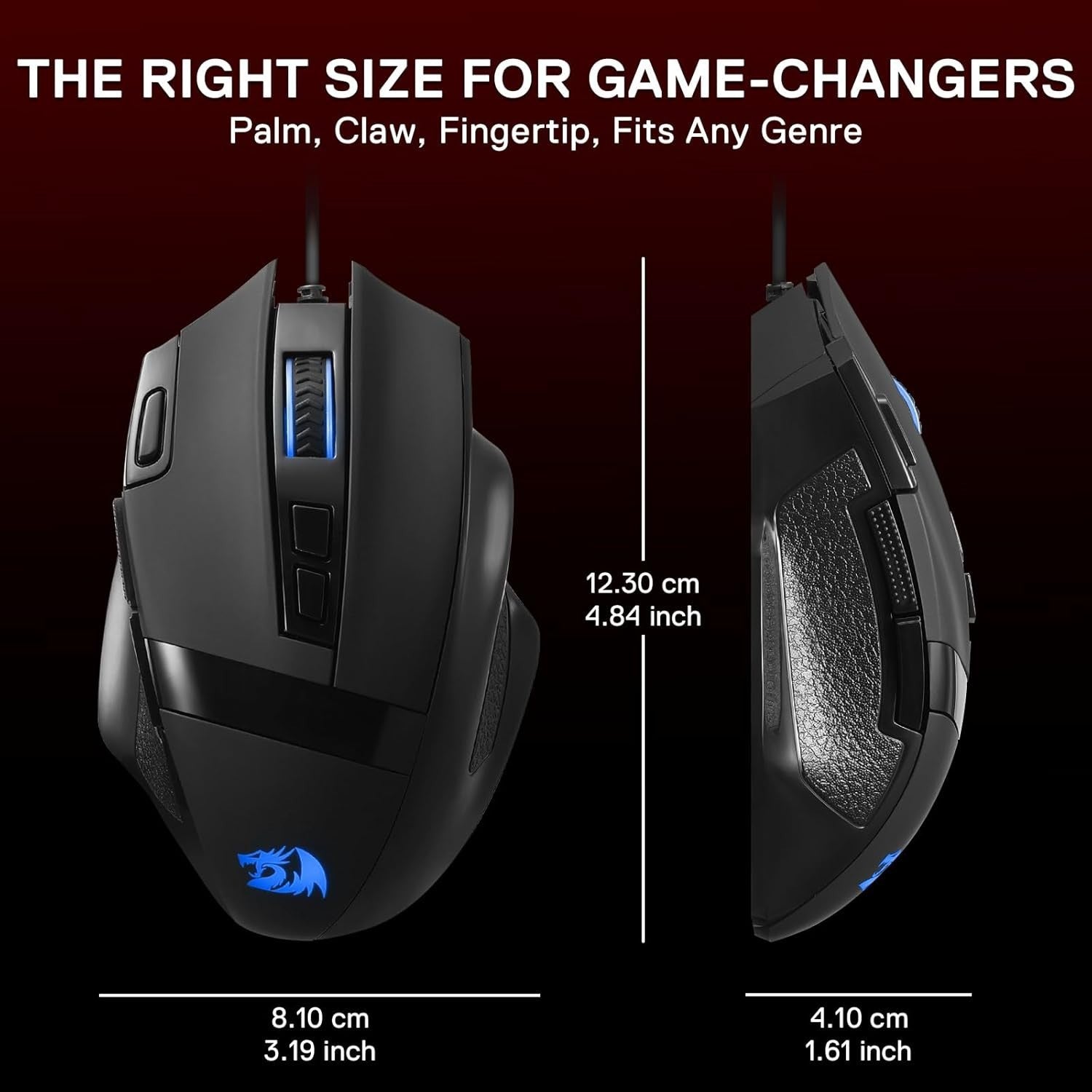 Wireless Gaming Mouse 4000DPI RGB 7 Buttons Bluetooth USB PC Laptop