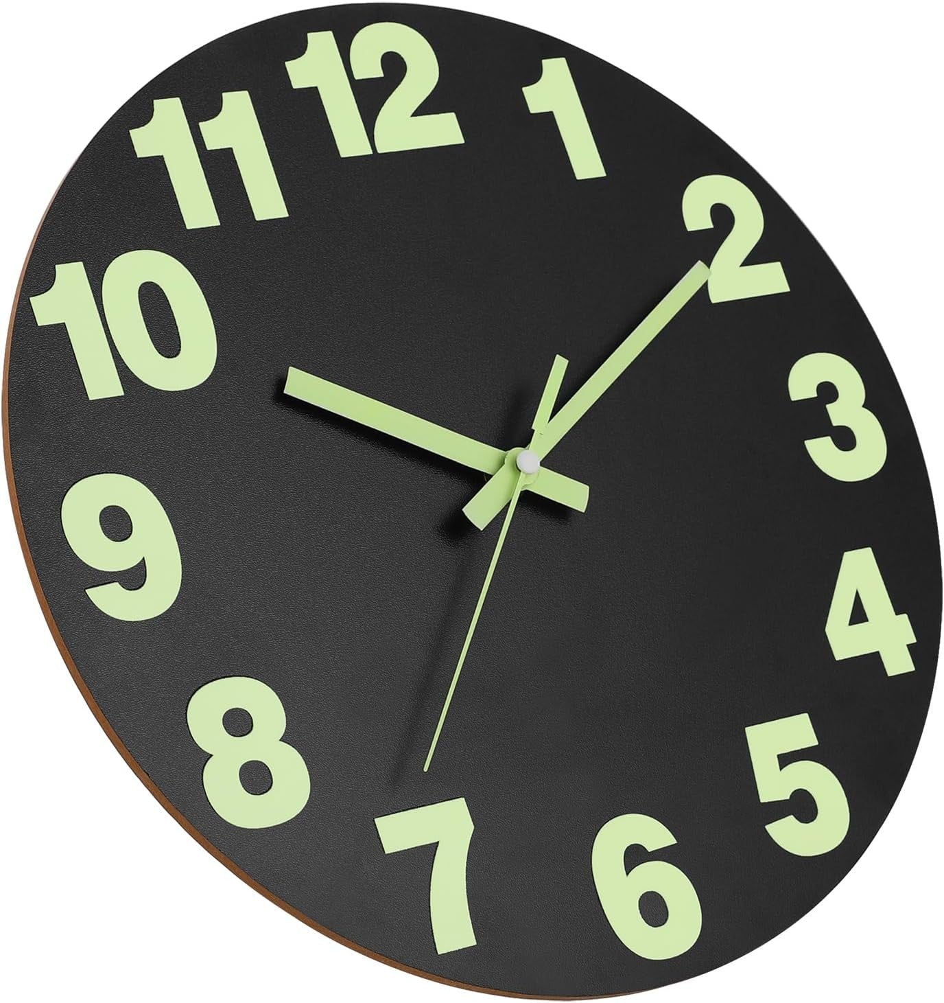 16" Glow-in-Dark LED Wall Clock Silent Quartz Large Luminous Numerals Bedroom