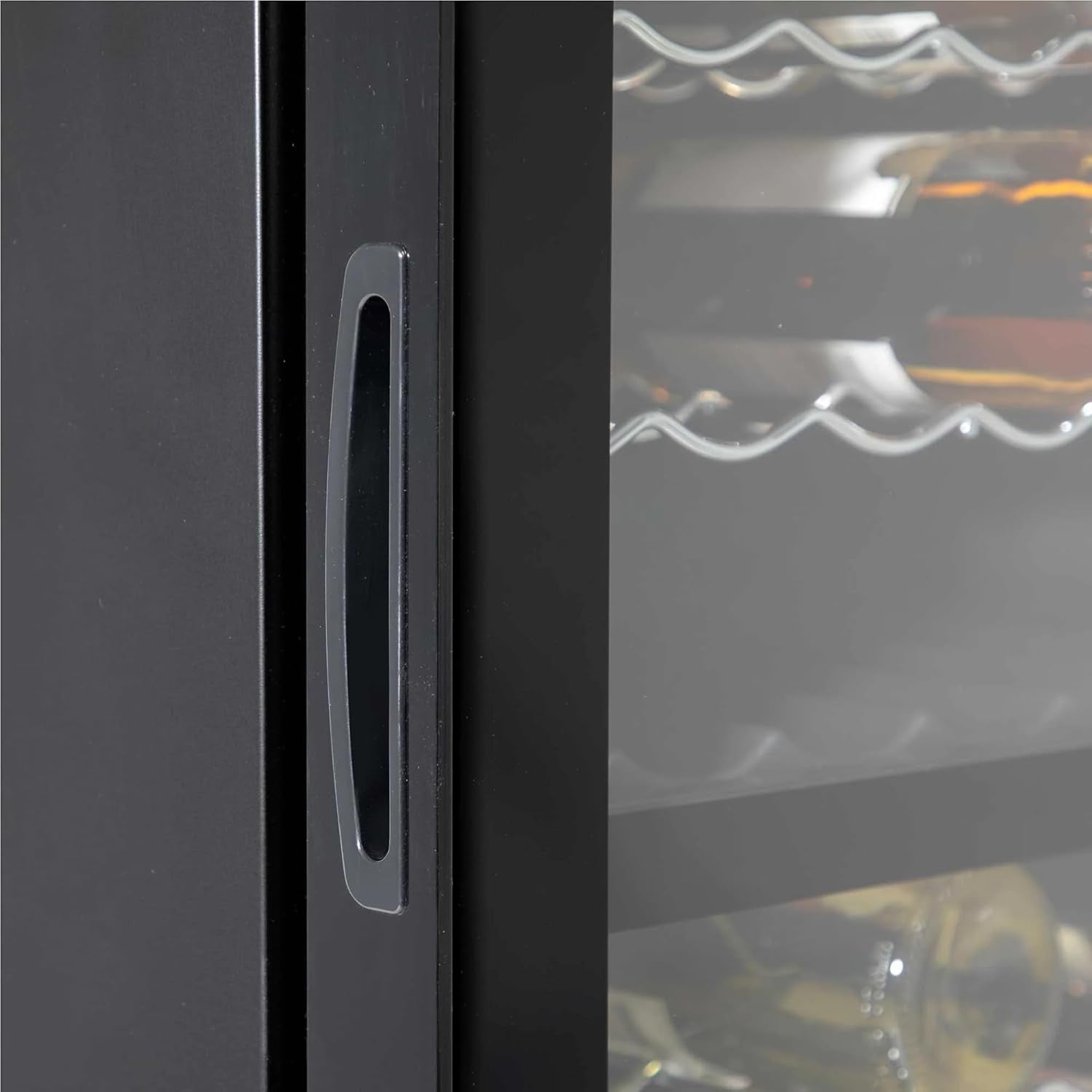 52 Bottle Dual Zone Wine Cooler Fridge Touch Screen LED Glass Door Black