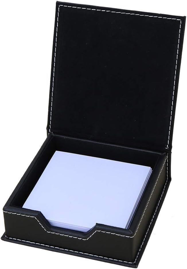 6-Piece PU Leather Desk Organizer Set with Pen Holder, Tissue Box & Mousepad