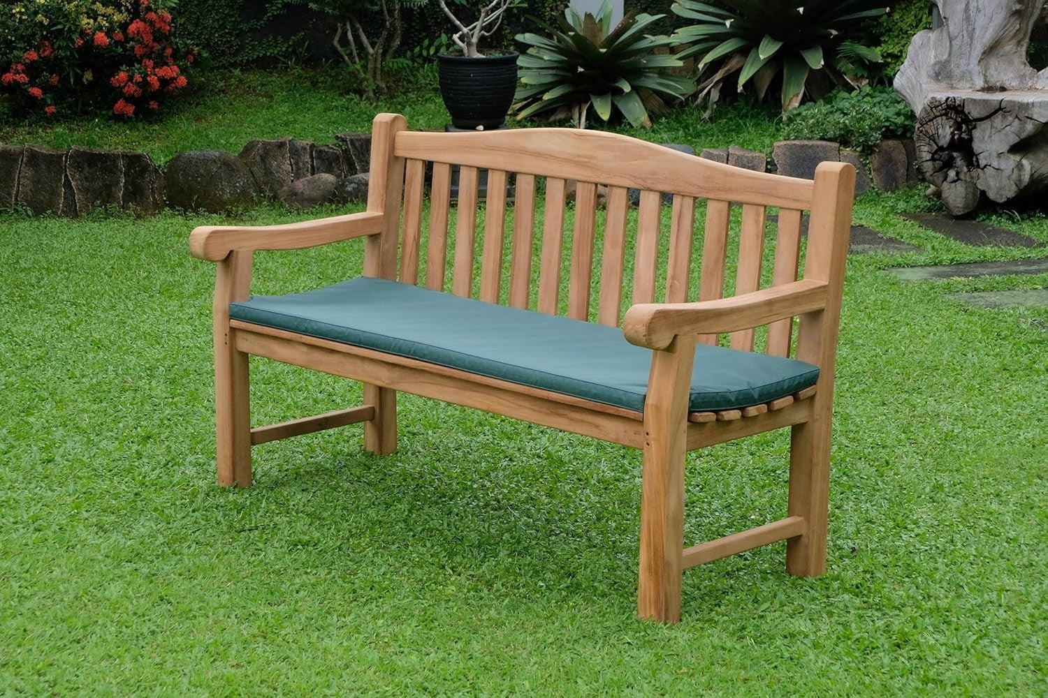 Solid Teak Wood Garden Bench Outdoor Patio Balcony 3 Seater Oxford