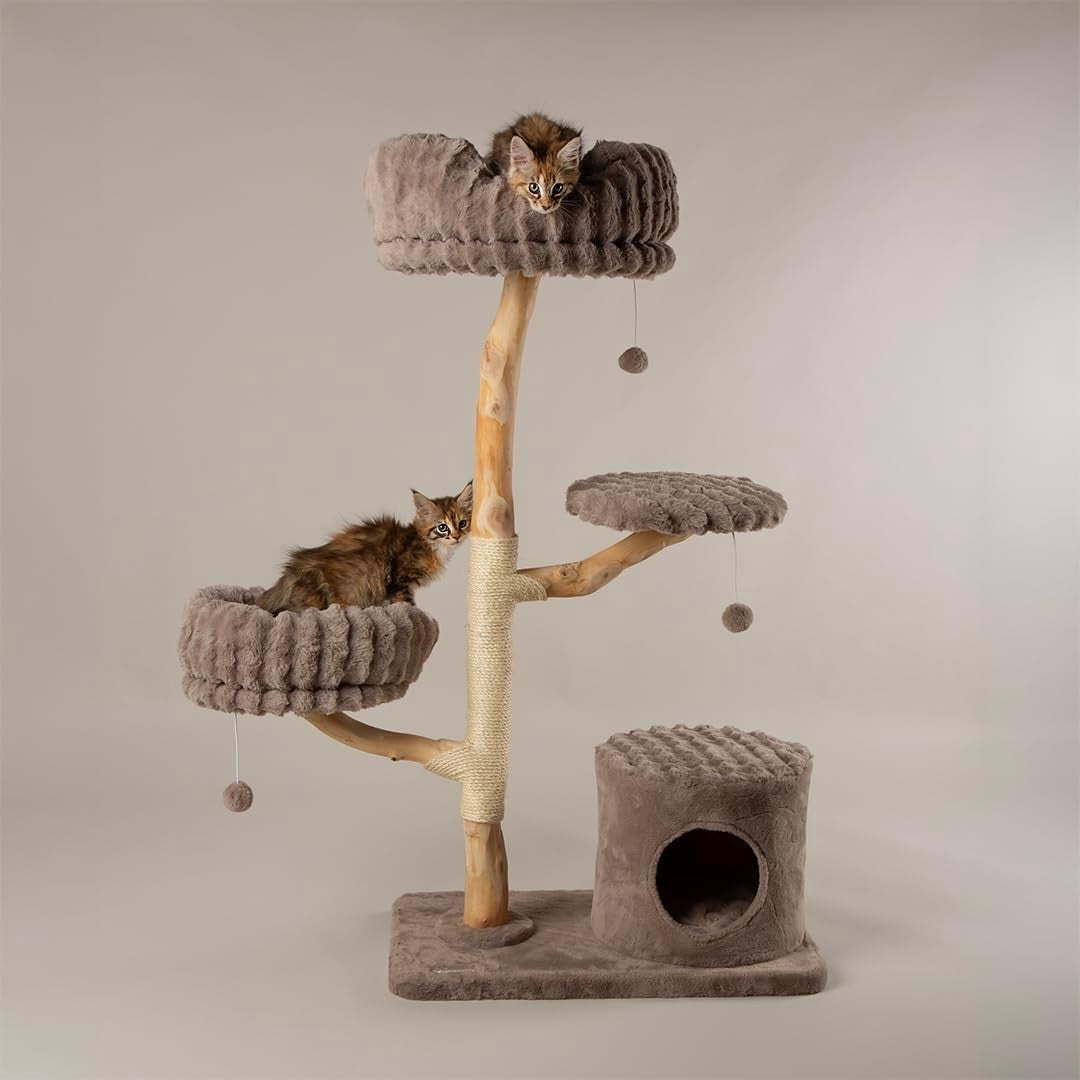 Luxury Large Cat Tree Scratching Tower Plush Beds Sisal Post Condo