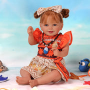 20” Reborn Baby Doll Long Hair Soft Cloth Body Girl Set