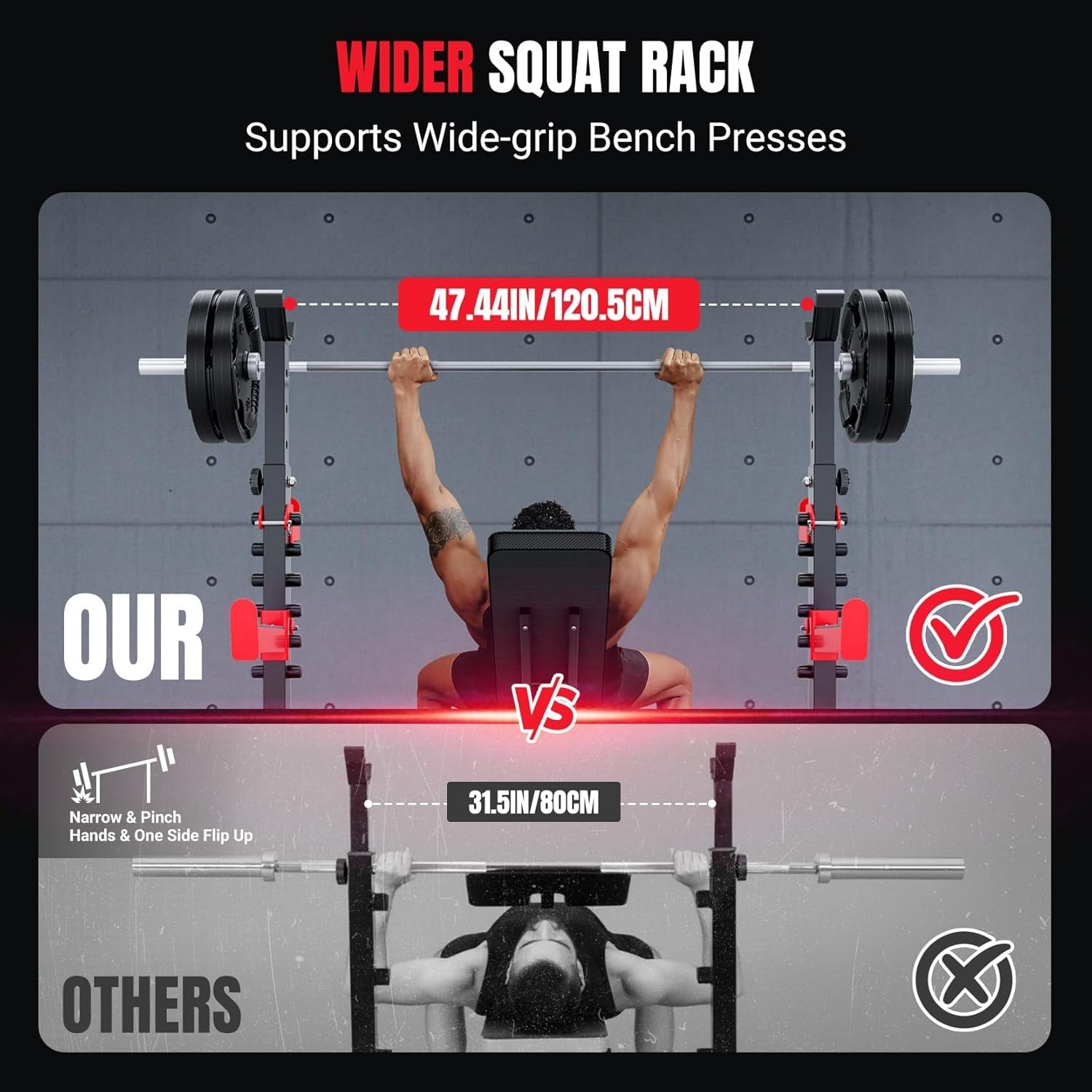 10 In 1 Adjustable Weight Bench Squat Rack Leg Press Home Gym
