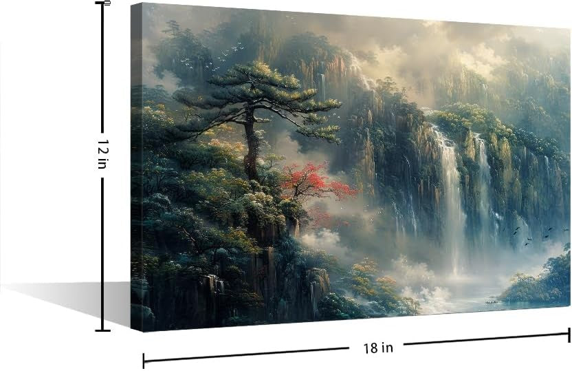 Waterfalls Canvas Wall Art 45L x 2.5W cm Landscape Nature Print