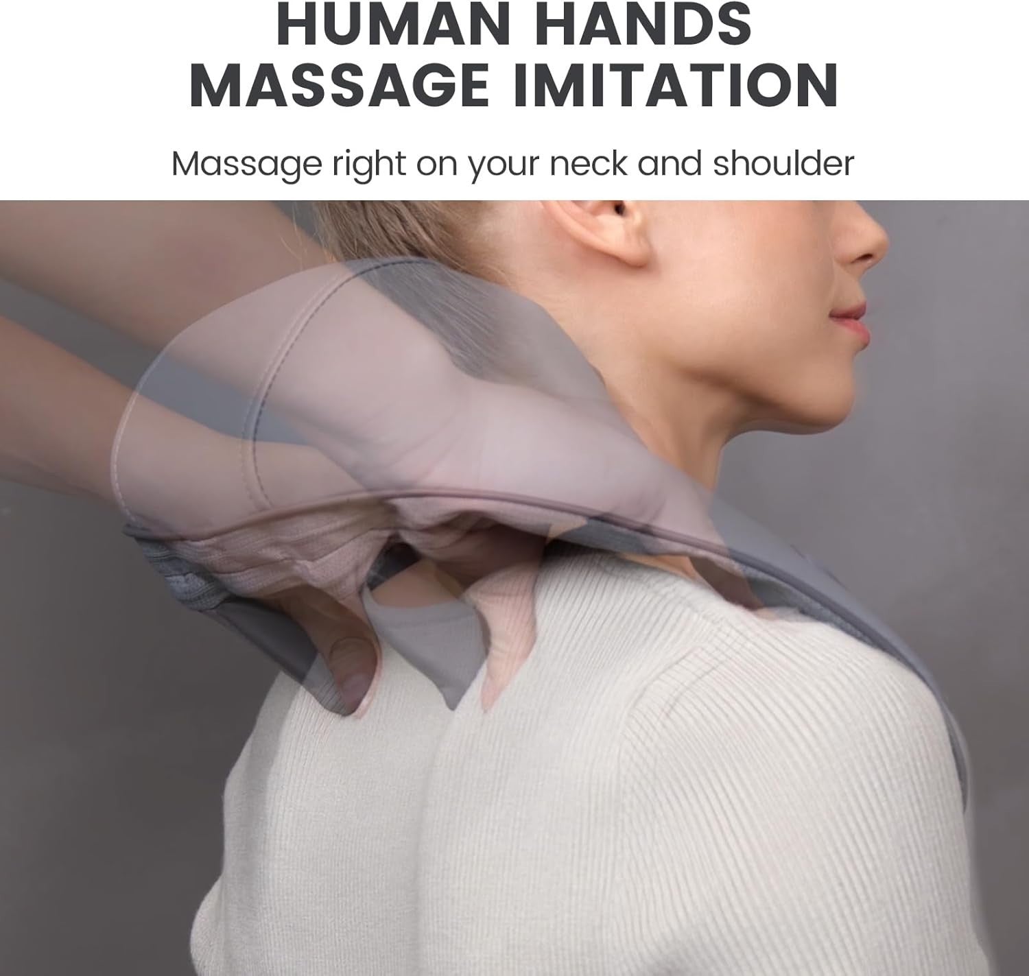 Heated Neck & Shoulder Massager Deep Tissue Shiatsu Pain Relief Pillow