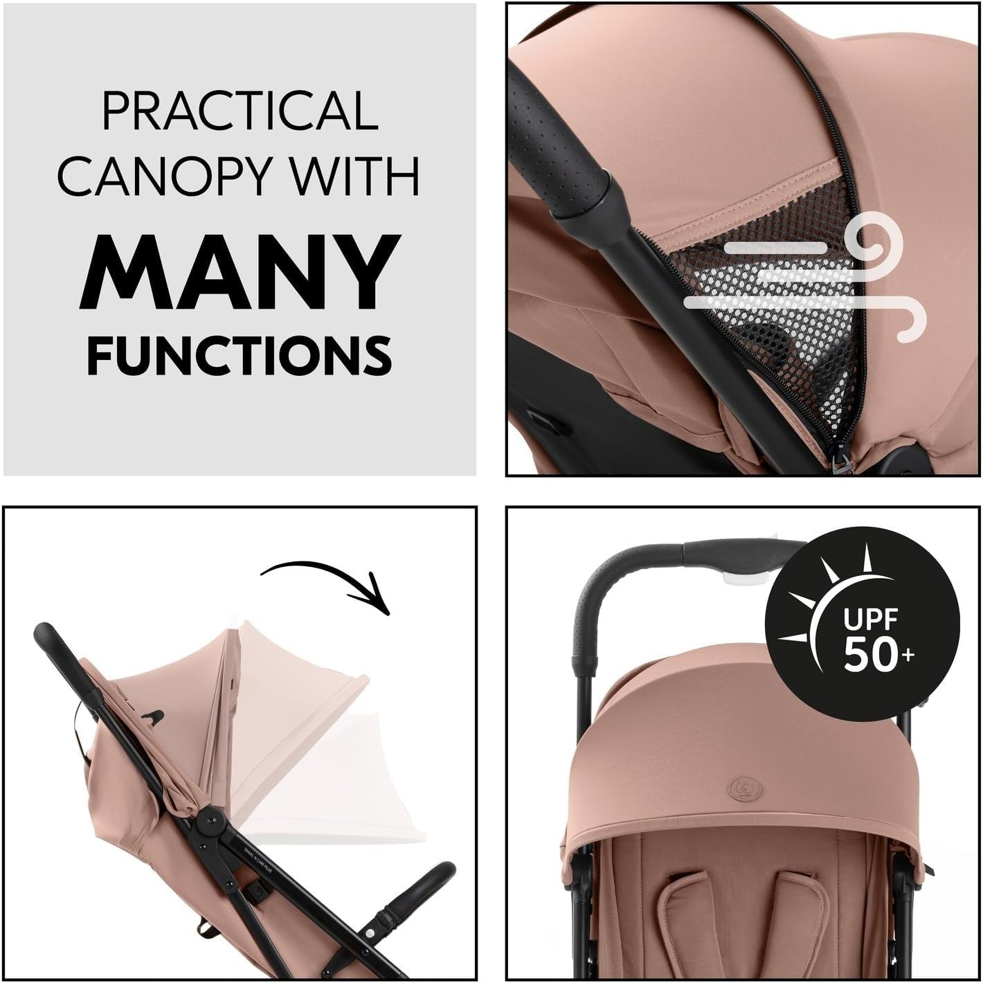 Lightweight Travel Pushchair Foldable Buggy Recline Birth-22kg UPF50+