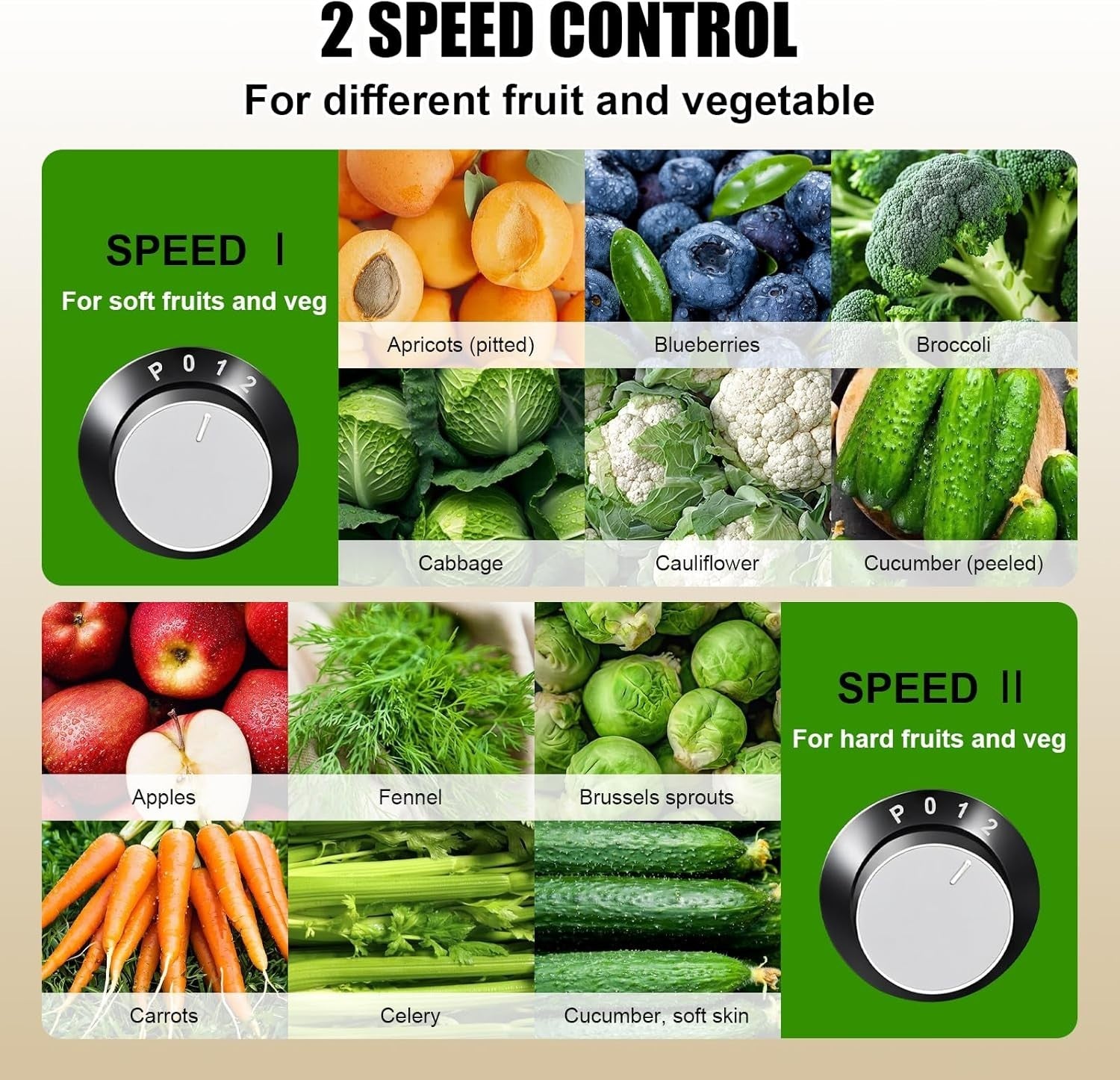 Centrifugal Juicer Titanium Blade 2.5in Chute Dual Speed BPA Free