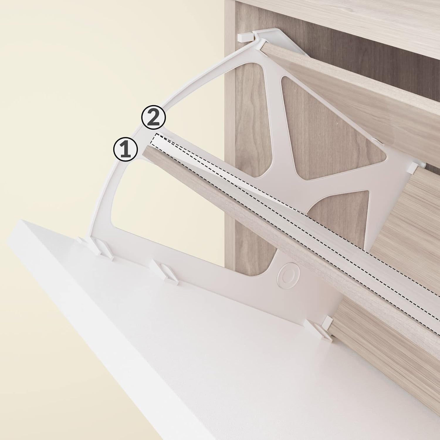 Modern 3 Door Shoe Cabinet Cupboard | Slim Hallway Storage Rack | 115x60x24cm