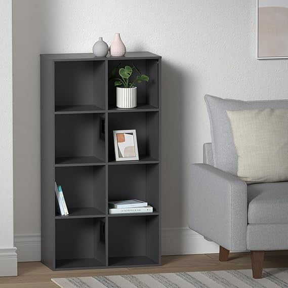 8 Cube Storage Shelf Unit – Modern Display Bookcase Organiser for Home Office